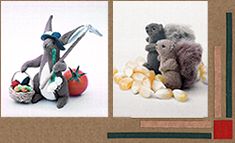 Harvest Bunny & Two Squirrels
